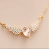 Angel Wings Pendants Love Heart Shape Necklace